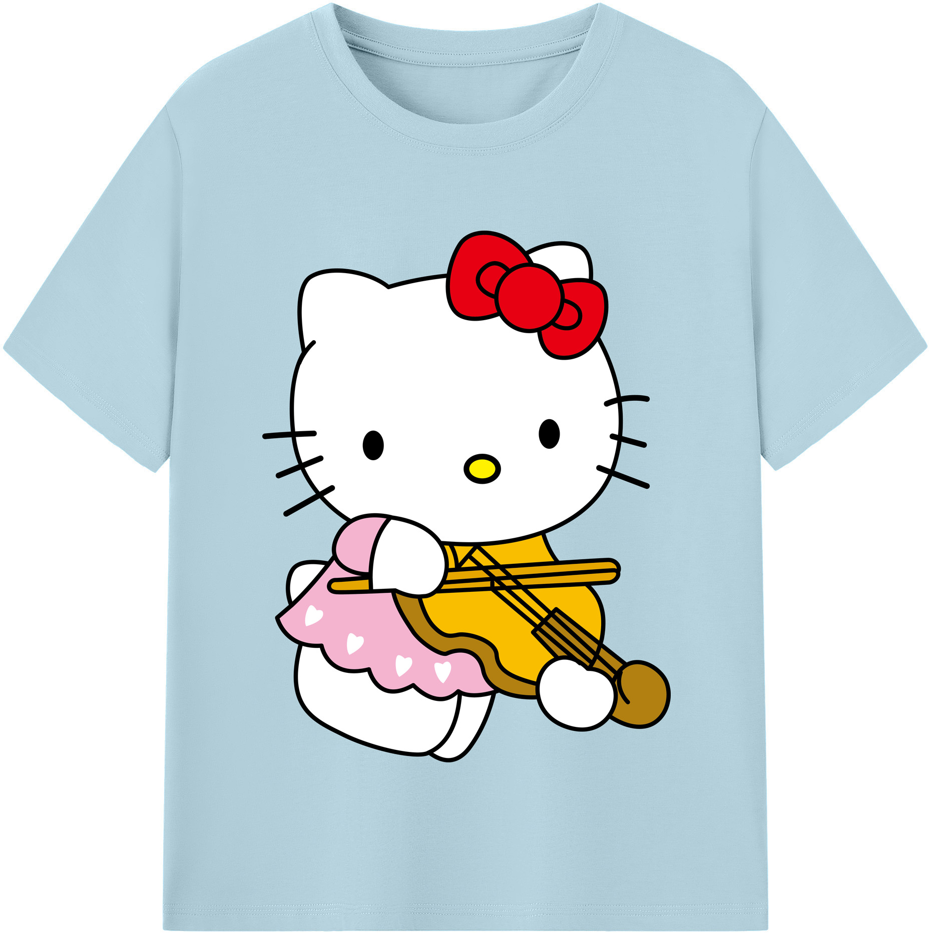 （画像用） Hello Kitty ハローキティ 綿100％半袖Tシャツ（フロントプリント）